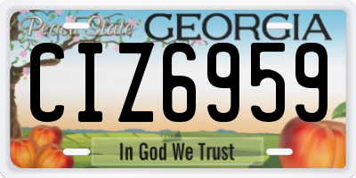 GA license plate CIZ6959