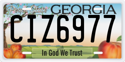 GA license plate CIZ6977