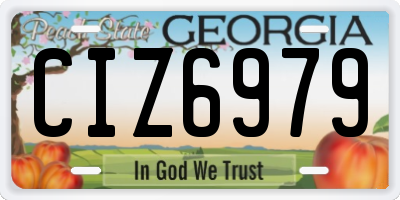 GA license plate CIZ6979