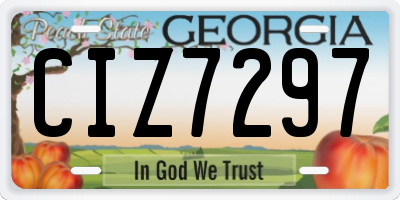 GA license plate CIZ7297