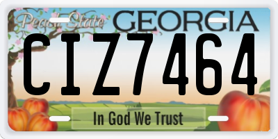 GA license plate CIZ7464