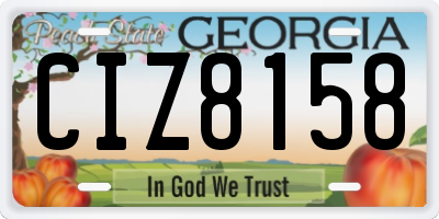 GA license plate CIZ8158