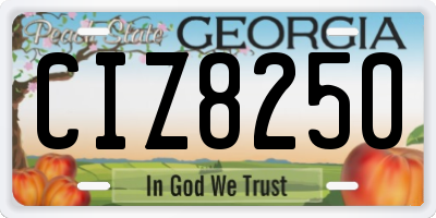 GA license plate CIZ8250