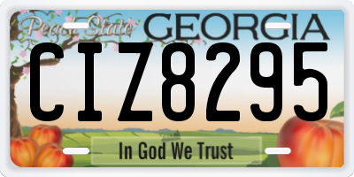 GA license plate CIZ8295