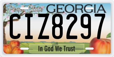 GA license plate CIZ8297