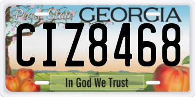 GA license plate CIZ8468