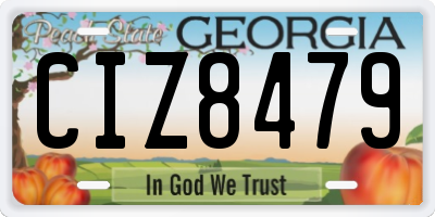 GA license plate CIZ8479