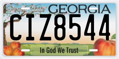 GA license plate CIZ8544
