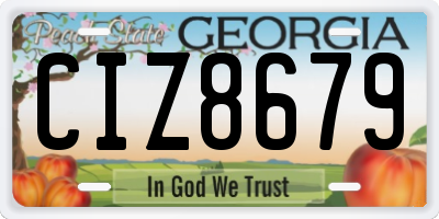 GA license plate CIZ8679
