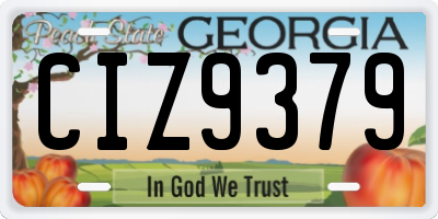 GA license plate CIZ9379