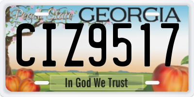 GA license plate CIZ9517