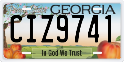 GA license plate CIZ9741