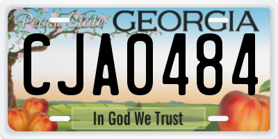 GA license plate CJA0484