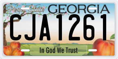 GA license plate CJA1261