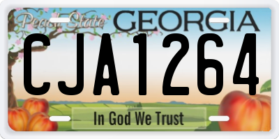 GA license plate CJA1264