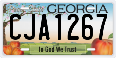 GA license plate CJA1267