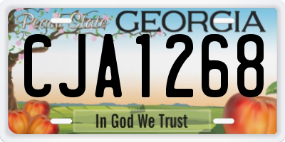 GA license plate CJA1268