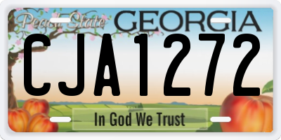 GA license plate CJA1272