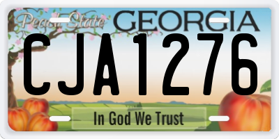 GA license plate CJA1276