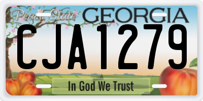GA license plate CJA1279