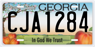 GA license plate CJA1284