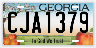 GA license plate CJA1379