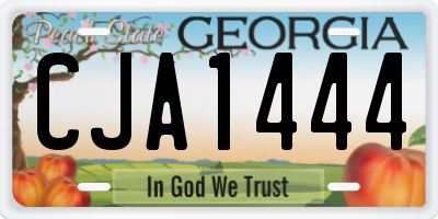 GA license plate CJA1444