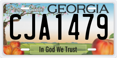 GA license plate CJA1479