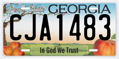 GA license plate CJA1483