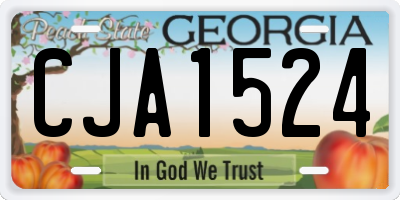 GA license plate CJA1524