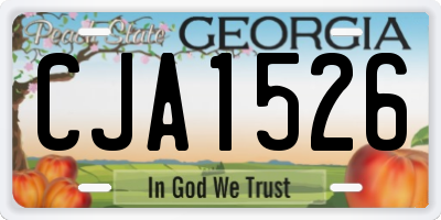 GA license plate CJA1526