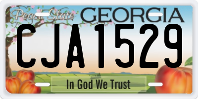 GA license plate CJA1529