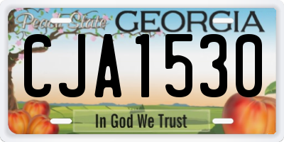 GA license plate CJA1530