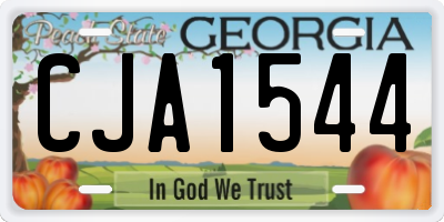 GA license plate CJA1544