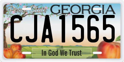 GA license plate CJA1565