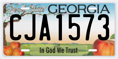 GA license plate CJA1573