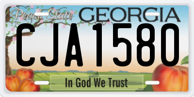 GA license plate CJA1580