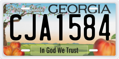 GA license plate CJA1584