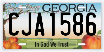 GA license plate CJA1586