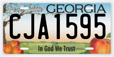 GA license plate CJA1595