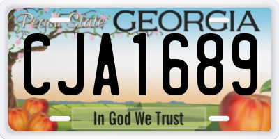 GA license plate CJA1689