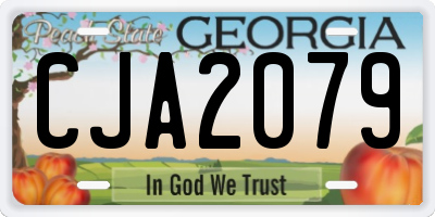 GA license plate CJA2079