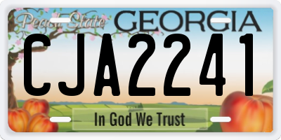 GA license plate CJA2241