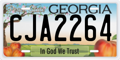 GA license plate CJA2264