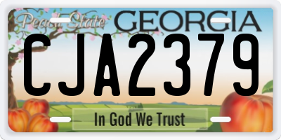 GA license plate CJA2379