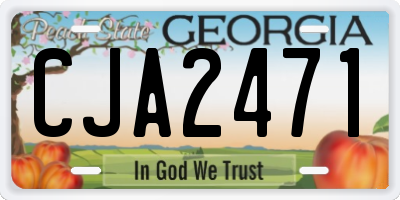 GA license plate CJA2471