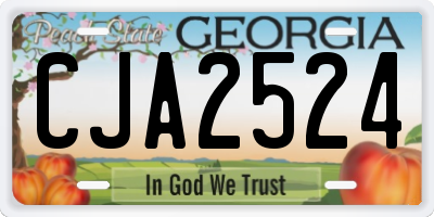 GA license plate CJA2524