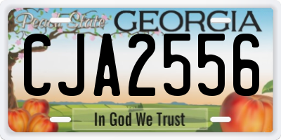 GA license plate CJA2556