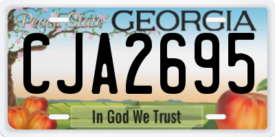 GA license plate CJA2695