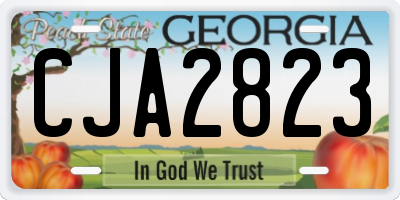 GA license plate CJA2823
